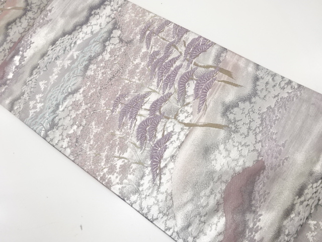 五匠織物製　遠山松寿文織り出し　袋帯